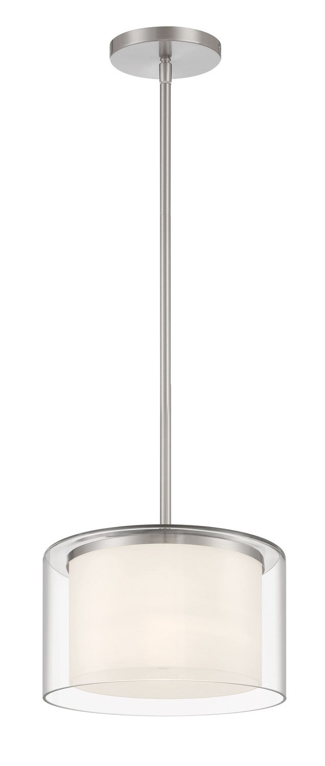 Minka-Lavery 4102-84 One Light Pendant, Brushed Nickel