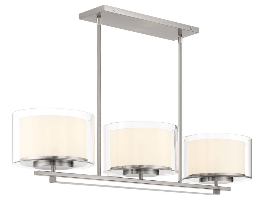 Minka-Lavery 4108-84 Three Light Island Pendant, Brushed Nickel