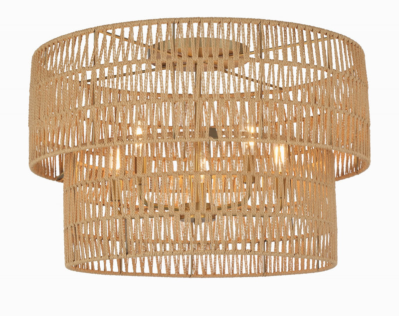 Minka-Lavery 5042-695 Five Light Flush Mount, Soft Brass