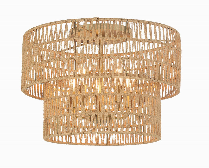 Minka-Lavery 5043-695 Five Light Flush Mount, Soft Brass