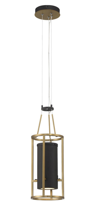 Minka-Lavery 5085-781-L LED Mini Pendant, Sand Coal & Soft Brass
