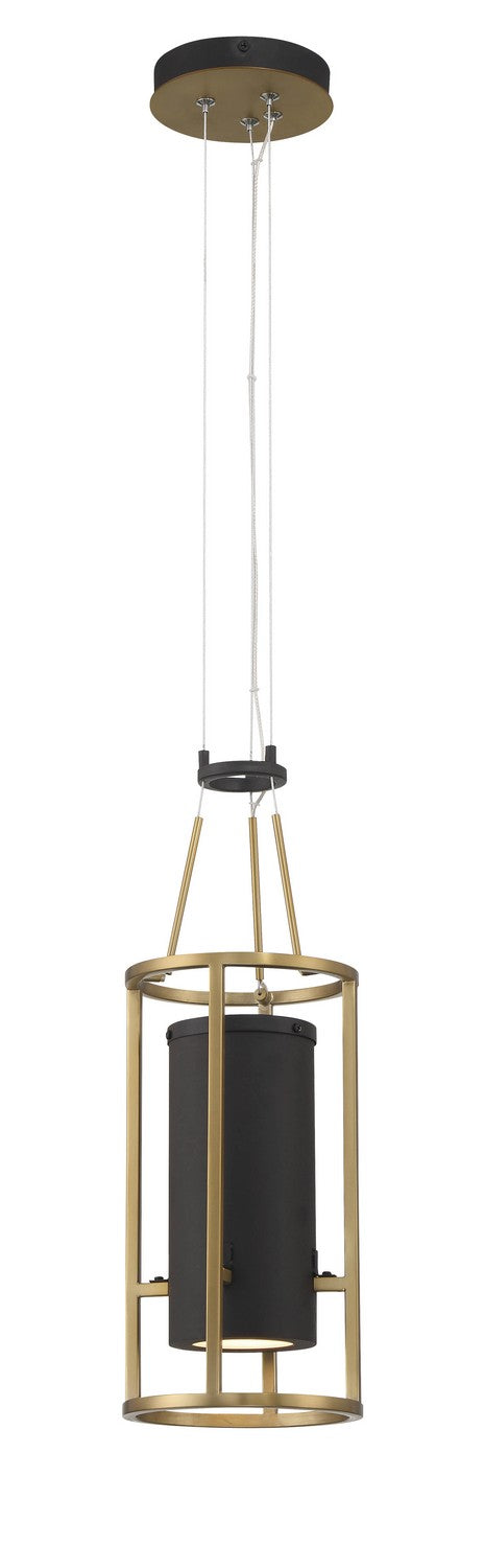 Minka-Lavery 5085-781-L LED Mini Pendant, Sand Coal & Soft Brass