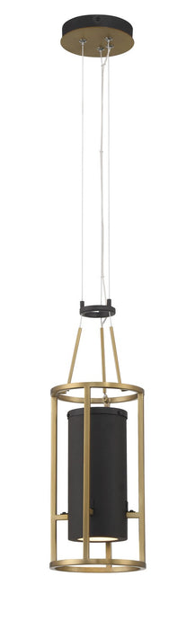Minka-Lavery 5085-781-L LED Mini Pendant, Sand Coal & Soft Brass
