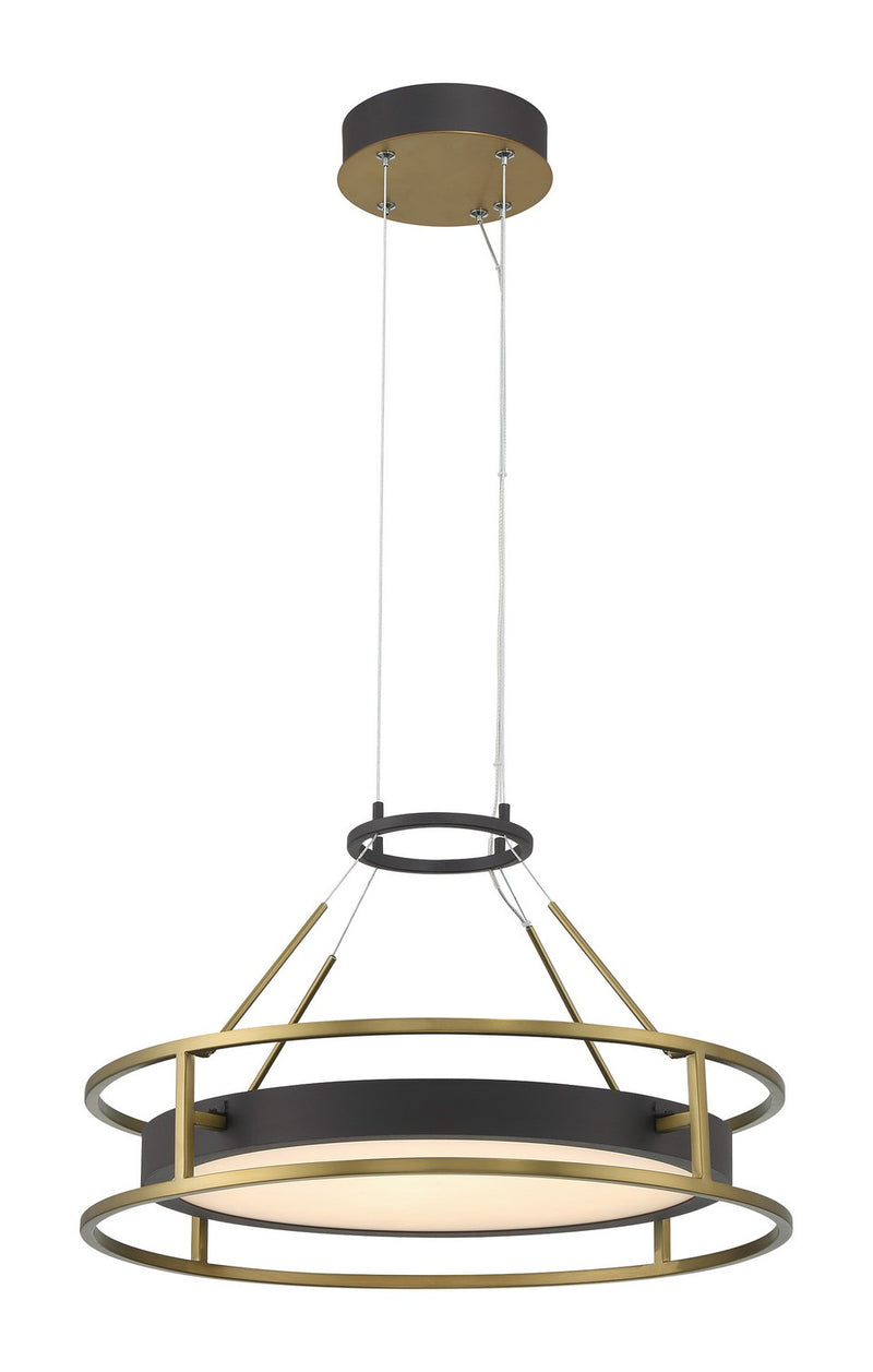 Minka-Lavery 5086-781-L LED Pendant, Sand Coal & Soft Brass