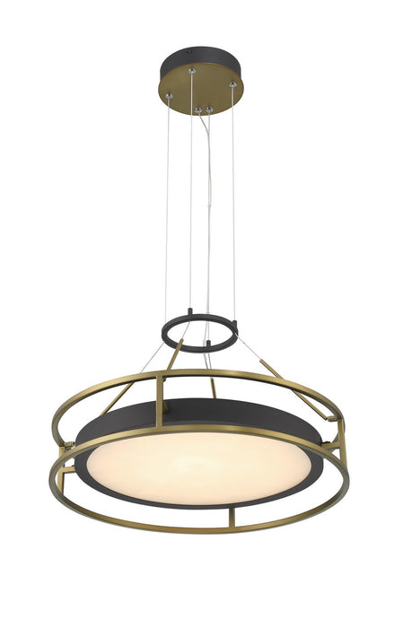 Minka-Lavery 5086-781-L LED Pendant, Sand Coal & Soft Brass