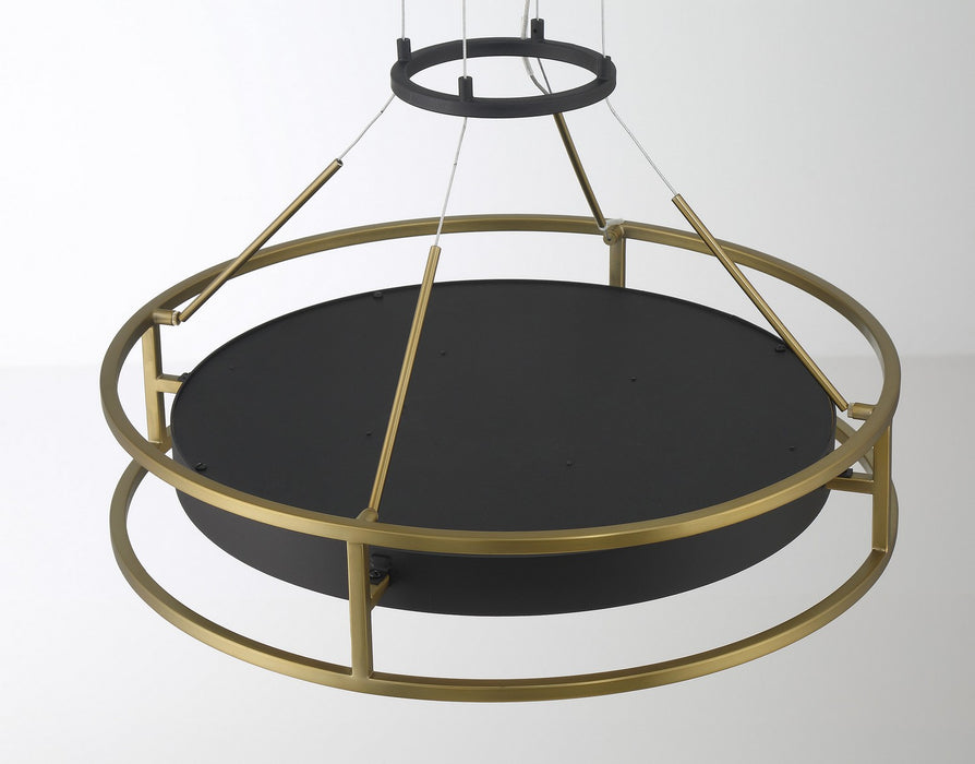 Minka-Lavery 5086-781-L LED Pendant, Sand Coal & Soft Brass