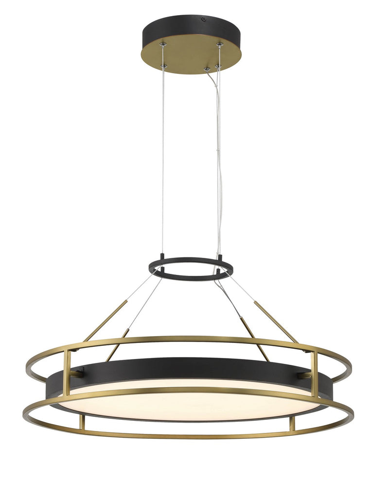 Minka-Lavery 5087-781-L LED Pendant, Sand Coal & Soft Brass