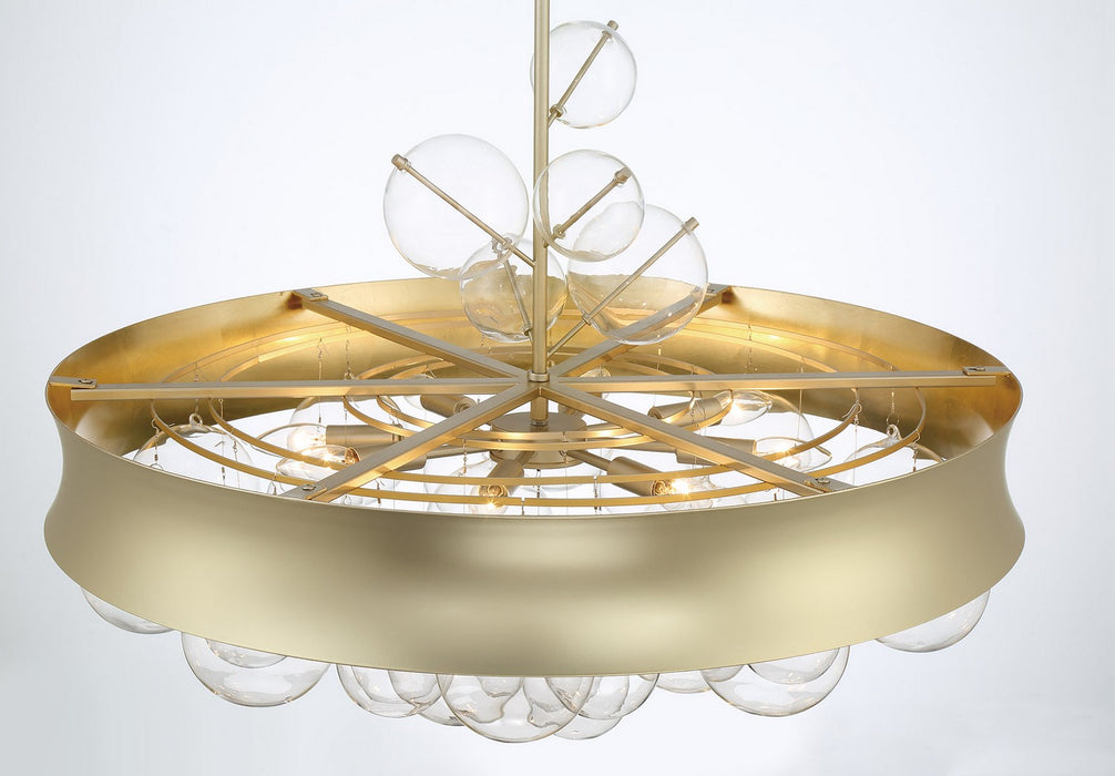 Minka-Lavery 5198-697 Eight Light Convertible Pendant, Soft Gold