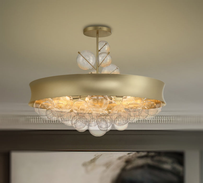 Minka-Lavery 5198-697 Eight Light Convertible Pendant, Soft Gold