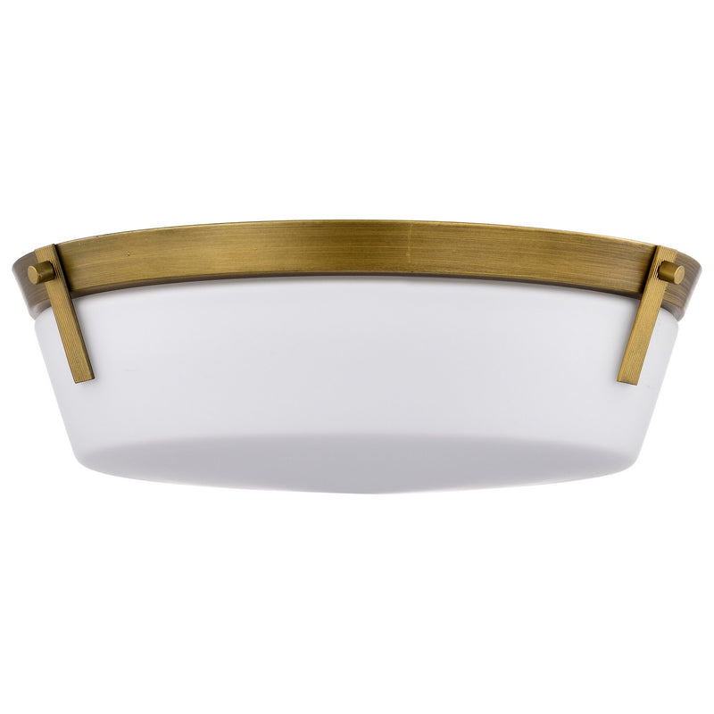Nuvo Lighting 60-7750 Three Light Flush Mount, Natural Brass