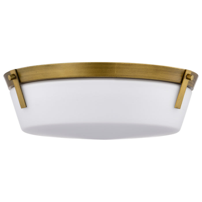 Nuvo Lighting 60-7750 Three Light Flush Mount, Natural Brass
