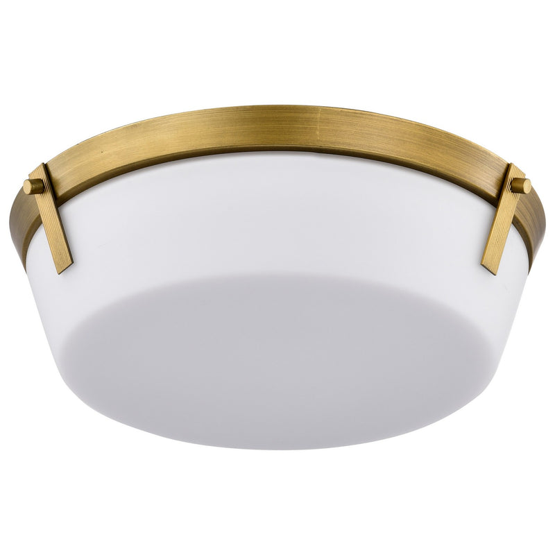 Nuvo Lighting 60-7750 Three Light Flush Mount, Natural Brass