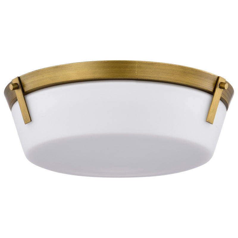 Nuvo Lighting 60-7750 Three Light Flush Mount, Natural Brass