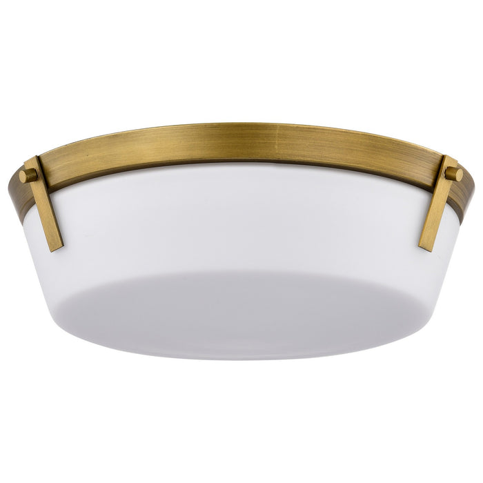 Nuvo Lighting 60-7750 Three Light Flush Mount, Natural Brass