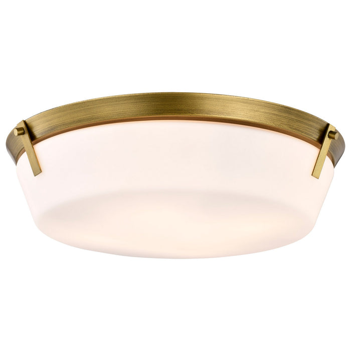 Nuvo Lighting 60-7751 Four Light Flush Mount, Natural Brass