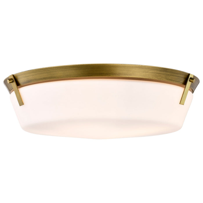 Nuvo Lighting 60-7751 Four Light Flush Mount, Natural Brass