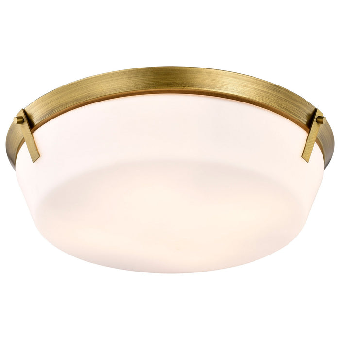 Nuvo Lighting 60-7751 Four Light Flush Mount, Natural Brass