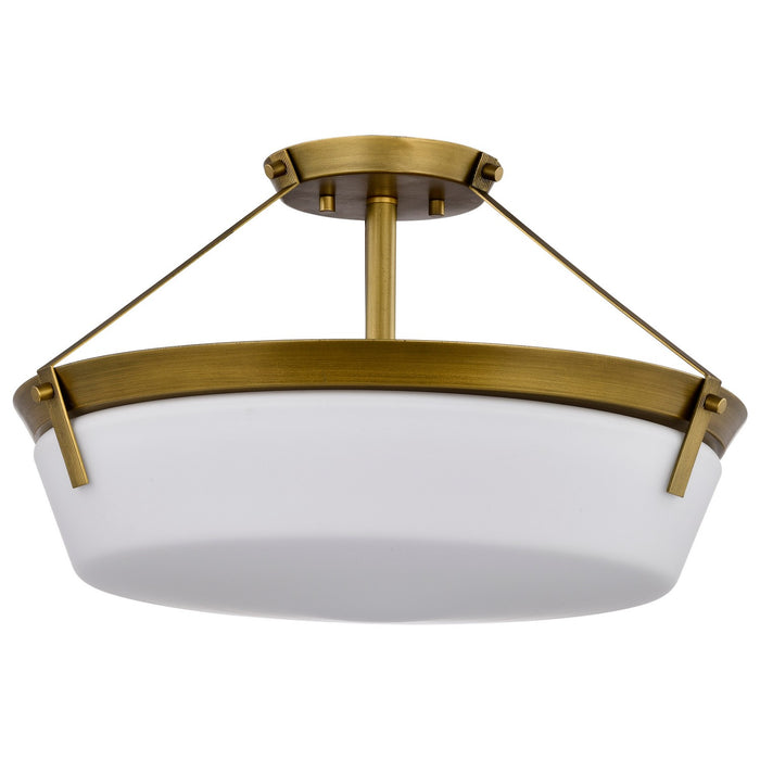 Nuvo Lighting 60-7752 Four Light Semi Flush Mount, Natural Brass