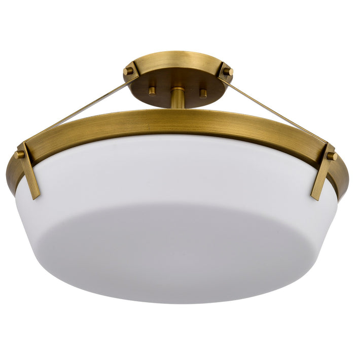 Nuvo Lighting 60-7752 Four Light Semi Flush Mount, Natural Brass