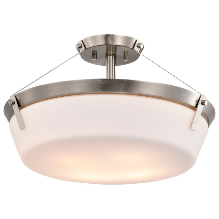 Nuvo Lighting 60-7762 Four Light Semi Flush Mount, Brushed Nickel