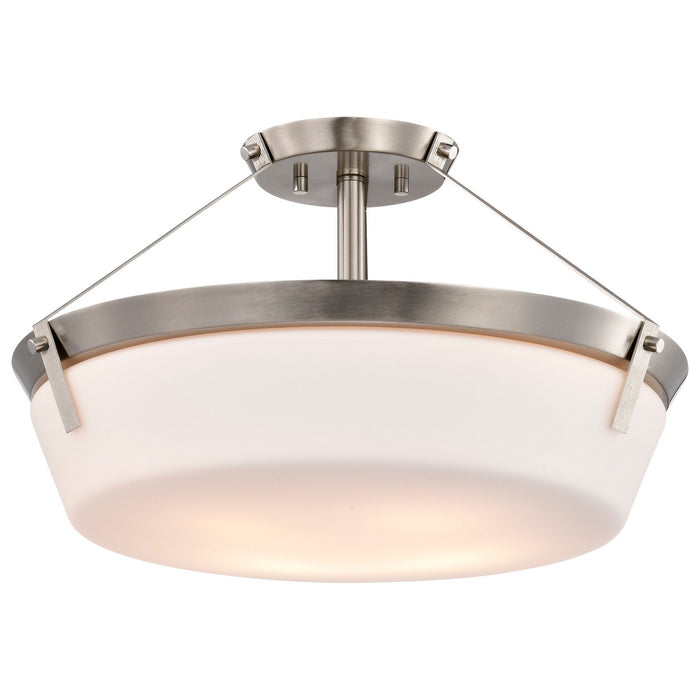 Nuvo Lighting 60-7762 Four Light Semi Flush Mount, Brushed Nickel