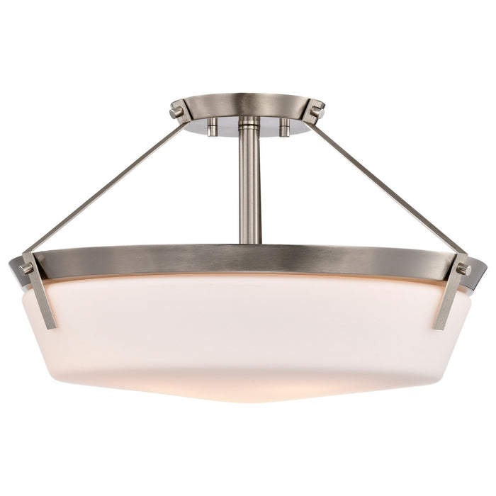 Nuvo Lighting 60-7762 Four Light Semi Flush Mount, Brushed Nickel