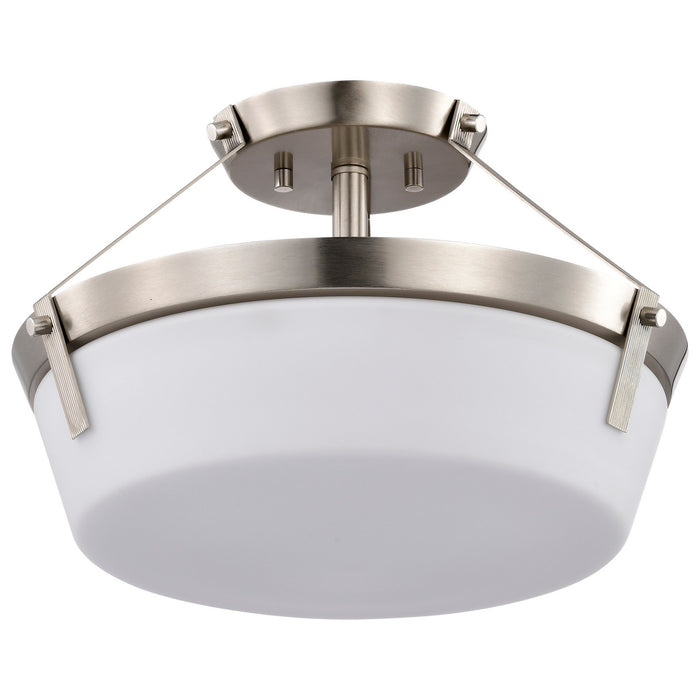Nuvo Lighting 60-7763 Three Light Semi Flush Mount, Brushed Nickel