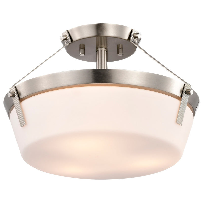Nuvo Lighting 60-7763 Three Light Semi Flush Mount, Brushed Nickel