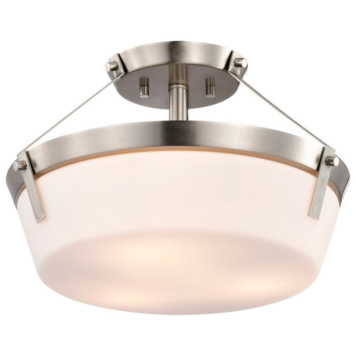 Nuvo Lighting 60-7763 Three Light Semi Flush Mount, Brushed Nickel
