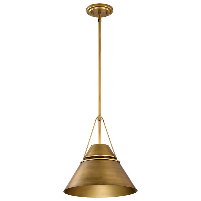 Nuvo Lighting 60-7776 One Light Pendant, Natural Brass