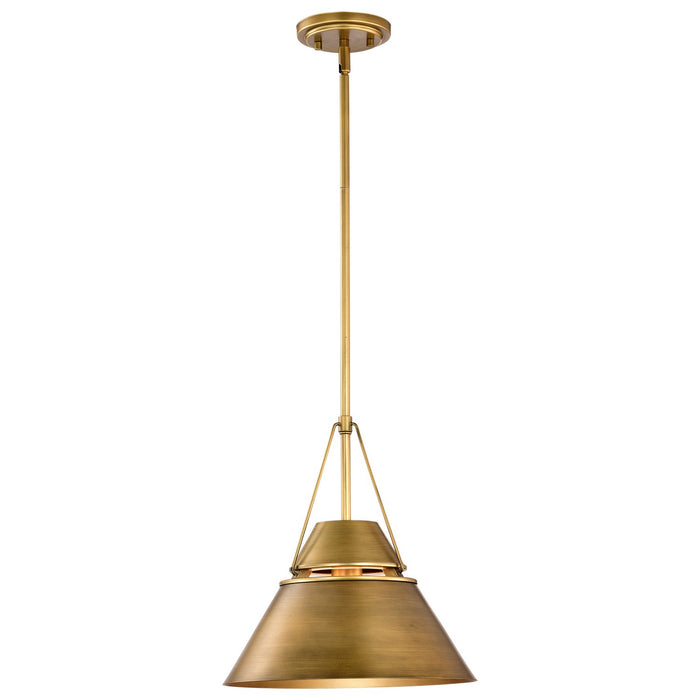 Nuvo Lighting 60-7776 One Light Pendant, Natural Brass