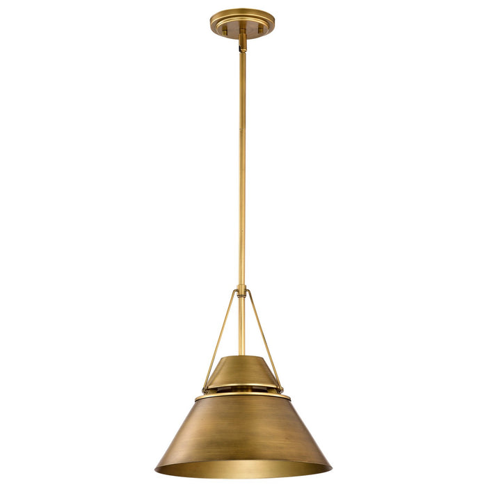 Nuvo Lighting 60-7776 One Light Pendant, Natural Brass