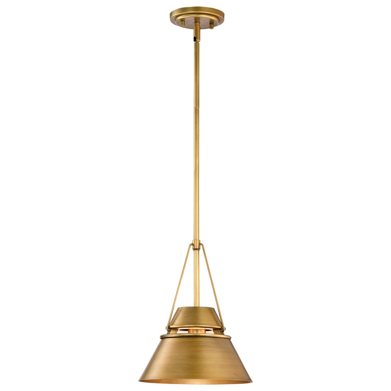 Nuvo Lighting 60-7777 One Light Pendant, Natural Brass