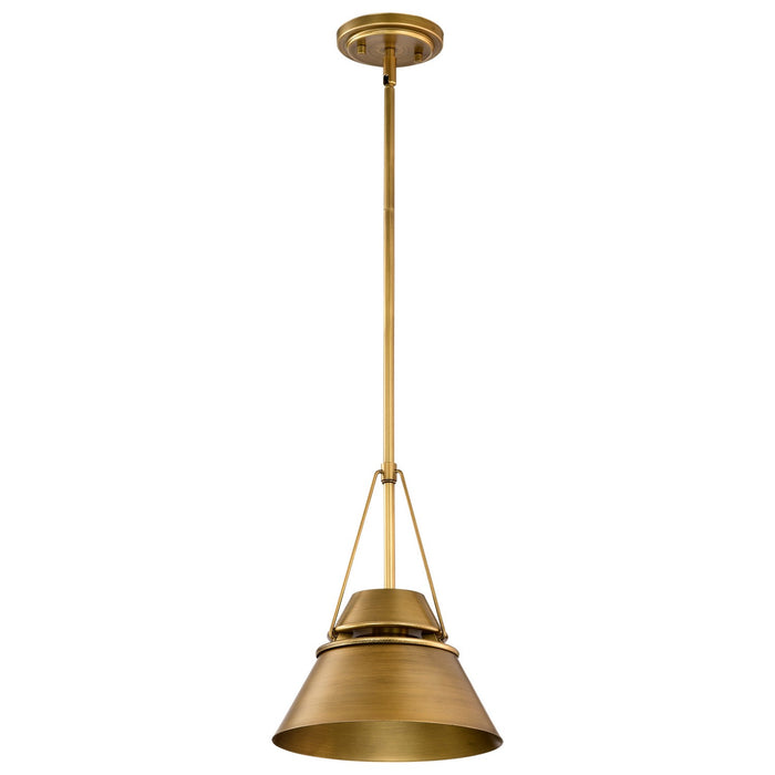 Nuvo Lighting 60-7777 One Light Pendant, Natural Brass