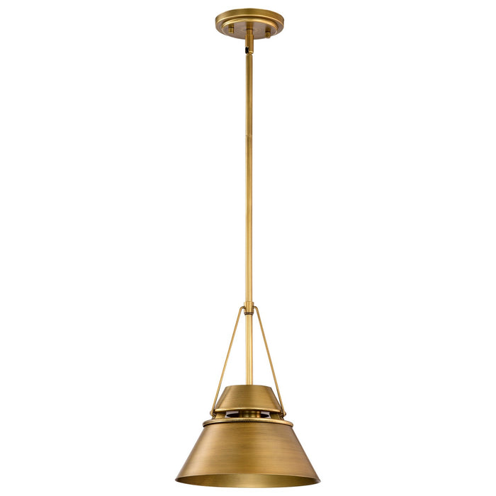 Nuvo Lighting 60-7777 One Light Pendant, Natural Brass