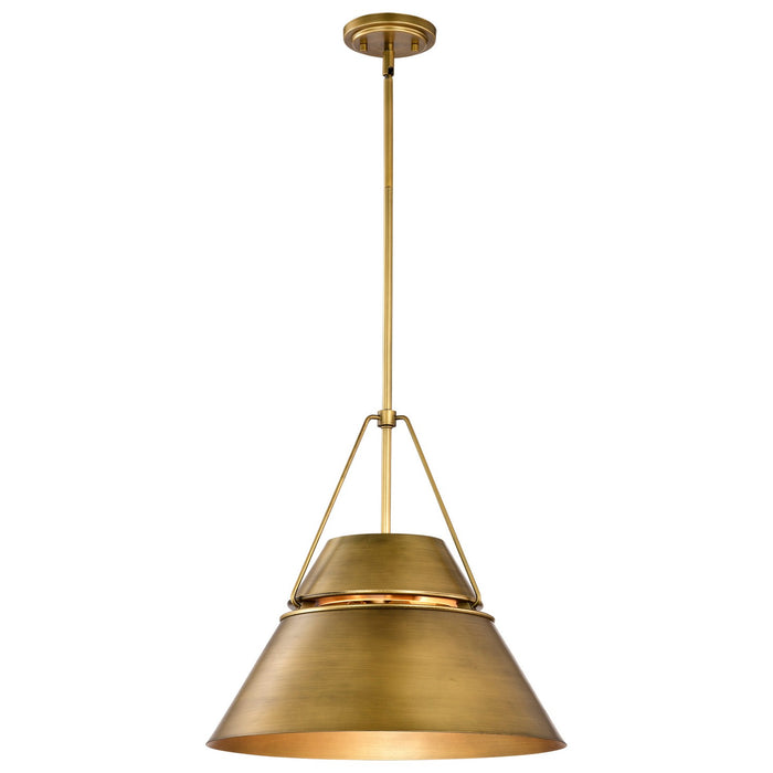 Nuvo Lighting 60-7778 Three Light Pendant, Natural Brass