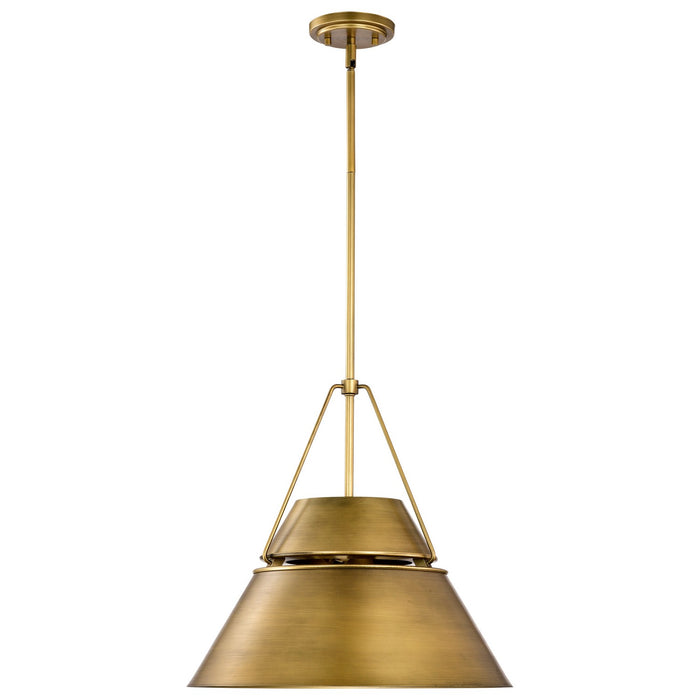 Nuvo Lighting 60-7778 Three Light Pendant, Natural Brass