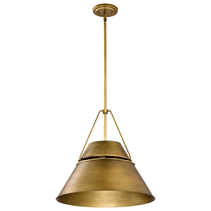 Nuvo Lighting 60-7778 Three Light Pendant, Natural Brass
