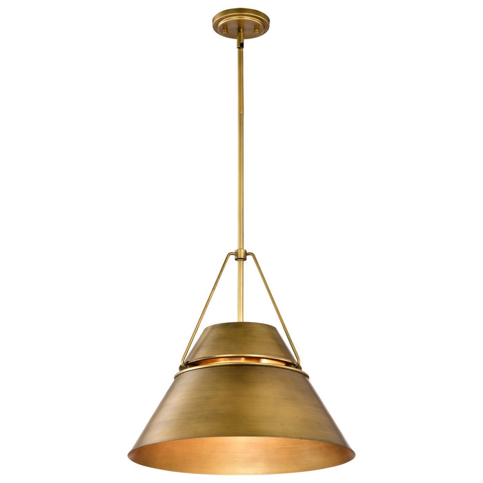 Nuvo Lighting 60-7778 Three Light Pendant, Natural Brass