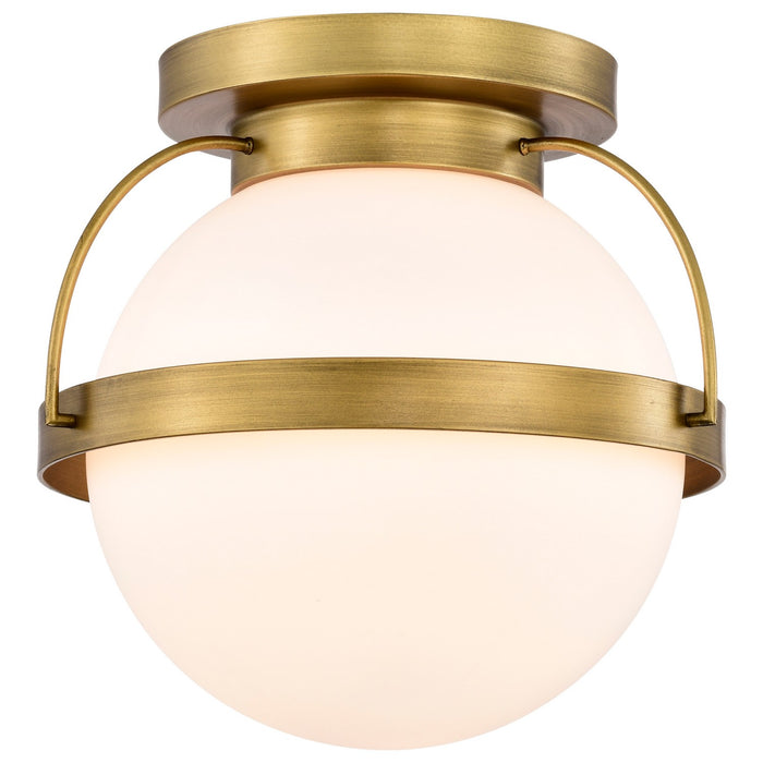 Nuvo Lighting 60-7780 One Light Flush Mount, Natural Brass