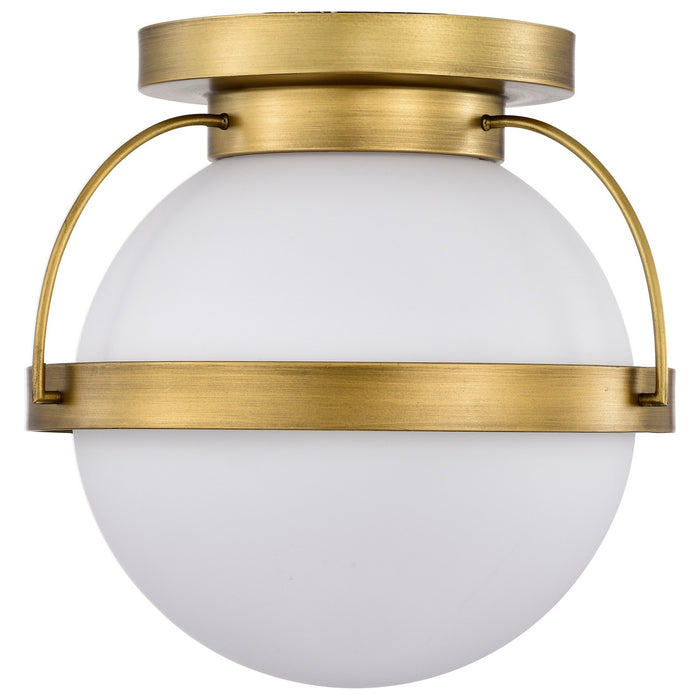 Nuvo Lighting 60-7780 One Light Flush Mount, Natural Brass