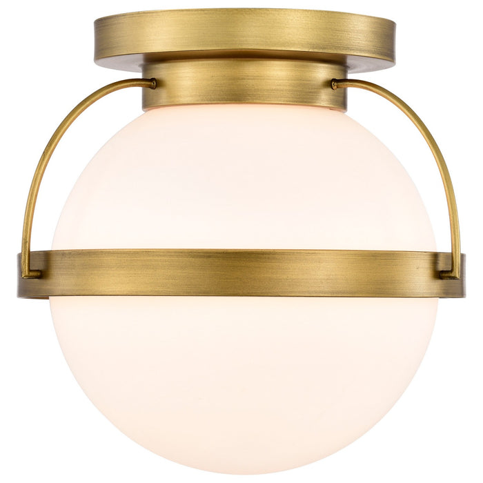 Nuvo Lighting 60-7780 One Light Flush Mount, Natural Brass