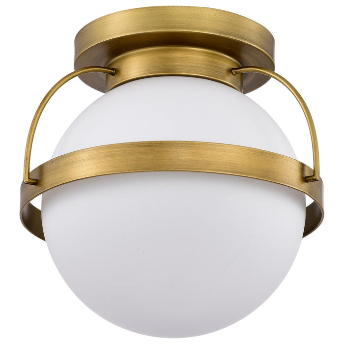 Nuvo Lighting 60-7780 One Light Flush Mount, Natural Brass