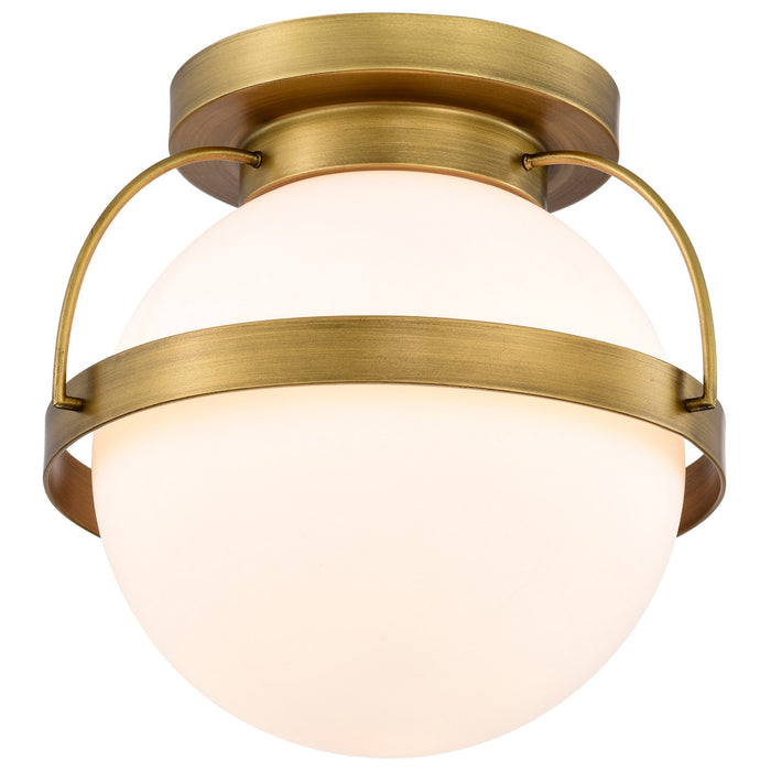 Nuvo Lighting 60-7780 One Light Flush Mount, Natural Brass