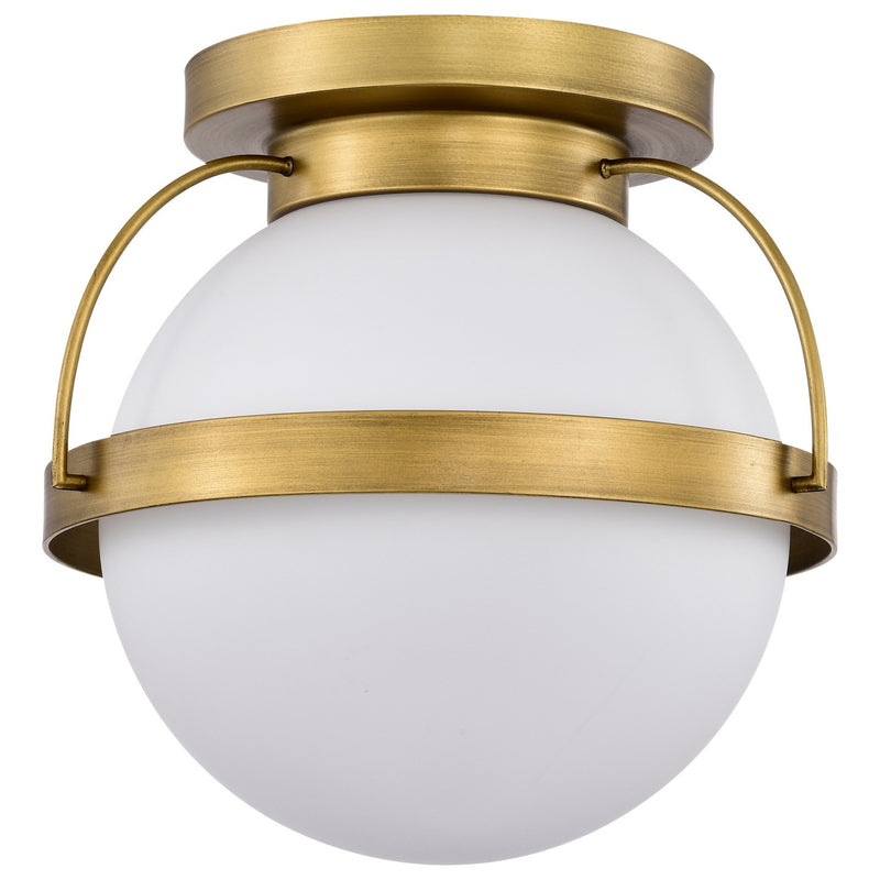 Nuvo Lighting 60-7780 One Light Flush Mount, Natural Brass