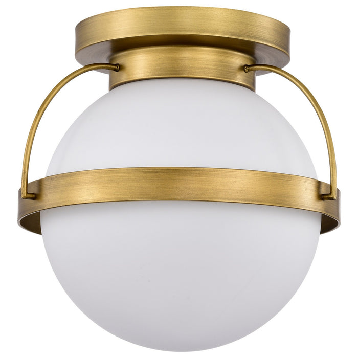 Nuvo Lighting 60-7780 One Light Flush Mount, Natural Brass