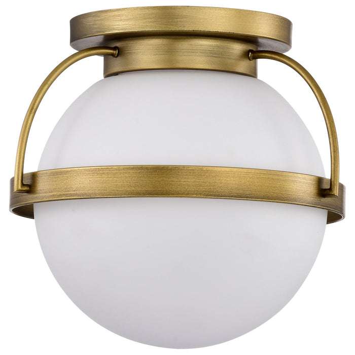 Nuvo Lighting 60-7781 One Light Flush Mount, Natural Brass