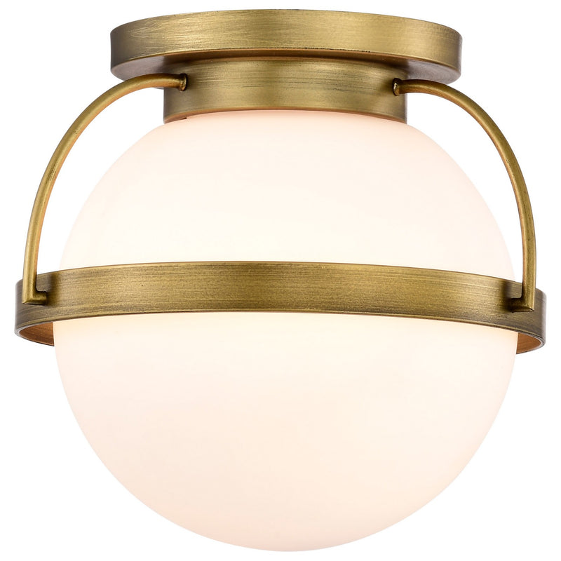 Nuvo Lighting 60-7781 One Light Flush Mount, Natural Brass