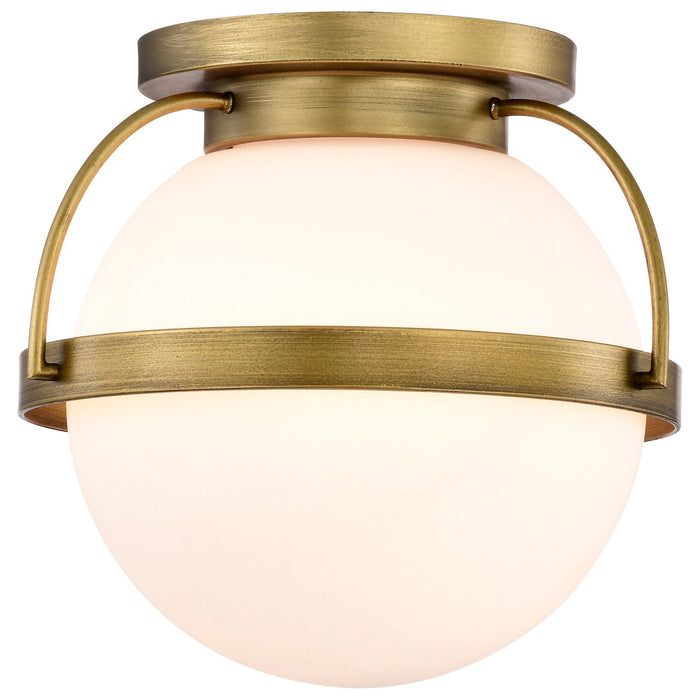 Nuvo Lighting 60-7781 One Light Flush Mount, Natural Brass