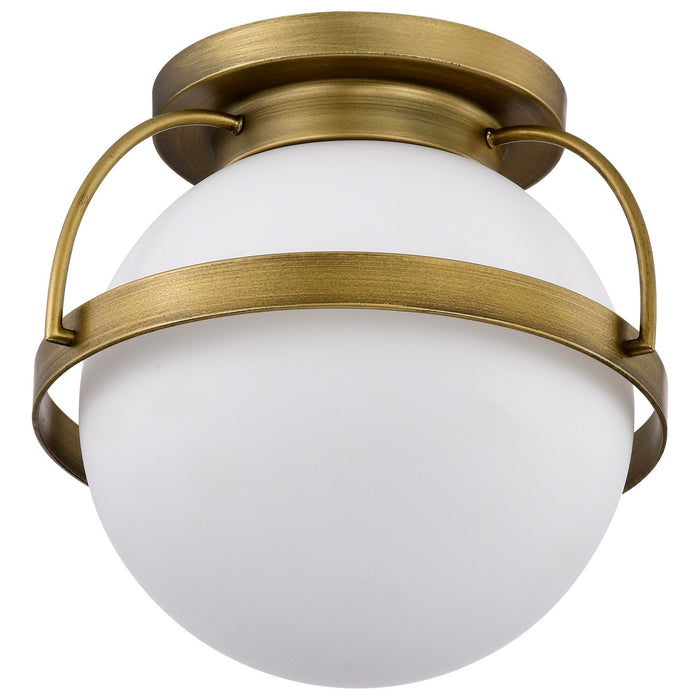 Nuvo Lighting 60-7781 One Light Flush Mount, Natural Brass